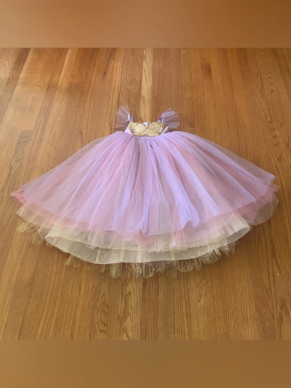 Pottery Barn Kids Pink and Gold Tulle Butterfly Costume